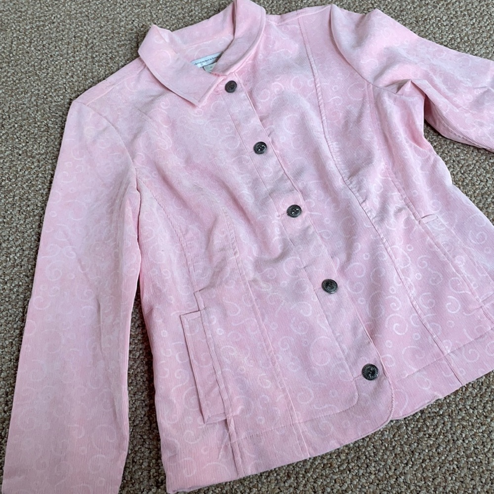 Christopher & Banks Pink Corduroy Jacket M